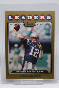 2008 Topps League Leaders, Tom Brady #286, 1214/2008: 2008 Topps League Leaders, Tom Brady, Card #286, 1214/2008