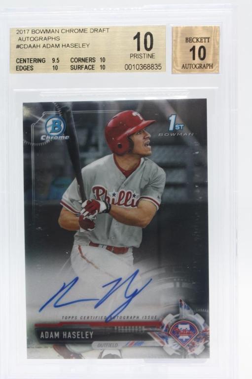 2017 Bowman Chrome Draft, Adam Haseley #CDA-AH, (A), (1 of 2)