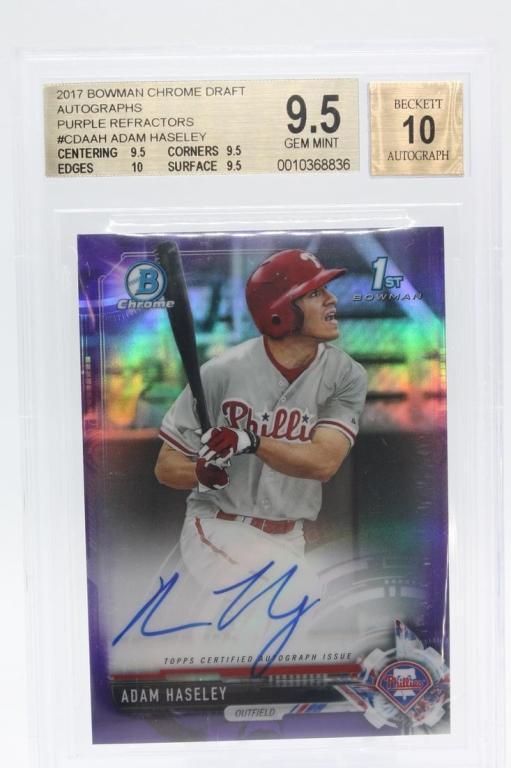 2017 Bowman Chrome Draft, Adam Haseley #CDA-AH, (R), (1 of 2)