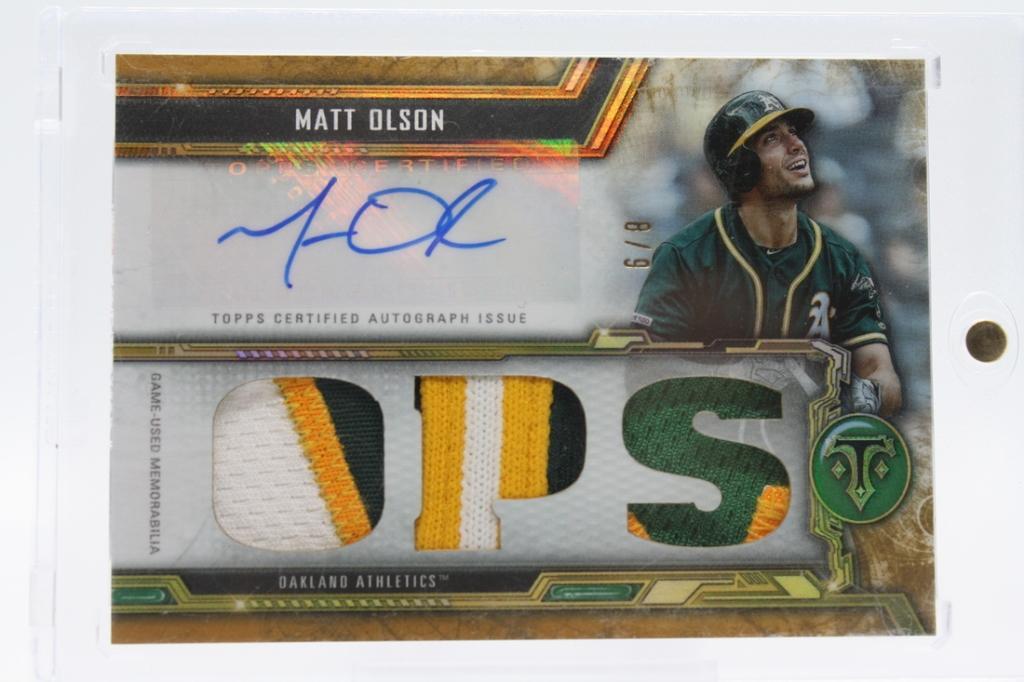 2020 Topps Triple Threads, Matt Olson #TTAR-MO3, 6/8, (1 of 2)