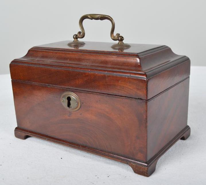 George III Mahogany Tea Caddy (1 of 6)
