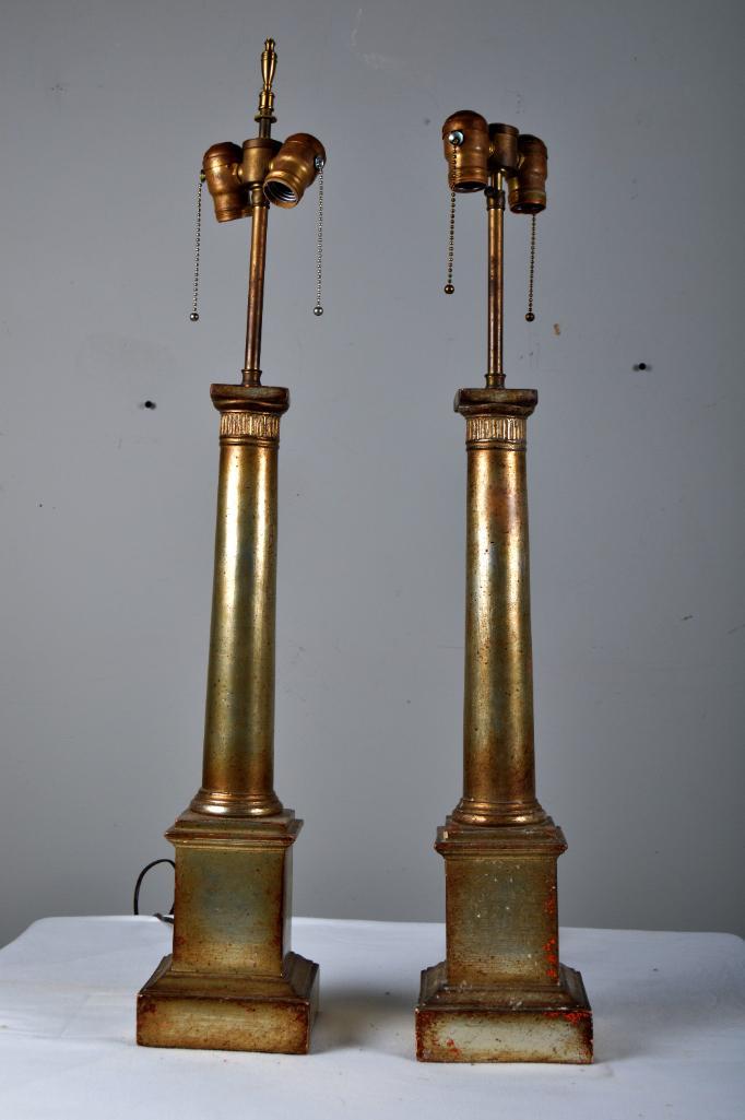 Pair of Columnar Lamps (1 of 4)