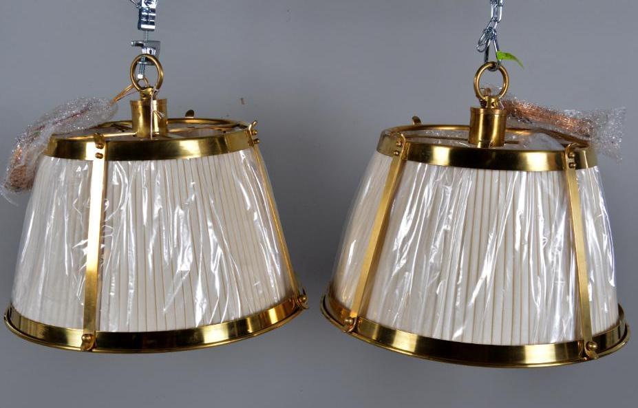 Pair of Vaughan Belluno Hanging Shade Ceiling Lights (1 of 6)