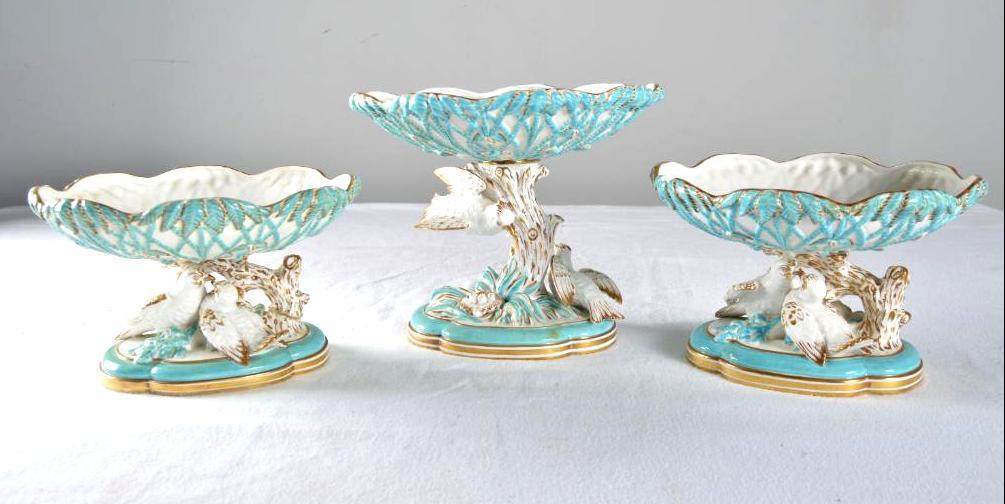 Three Copeland Compote Porcelain Vessels (1 of 8)