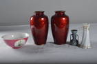 Two Urns and a Small Bowl