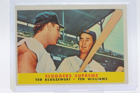 1958 Topps Sluggers Supreme, Kluszewski/Williams #321: 1958 Topps Sluggers Supreme, Ted Kluszewski/Ted Williams, Card #321