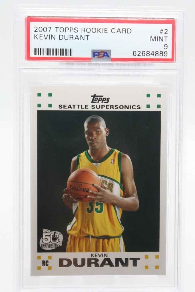 2007 Topps Rookie Card, Kevin Durant #2, 2/14, (R) (1 of 2)