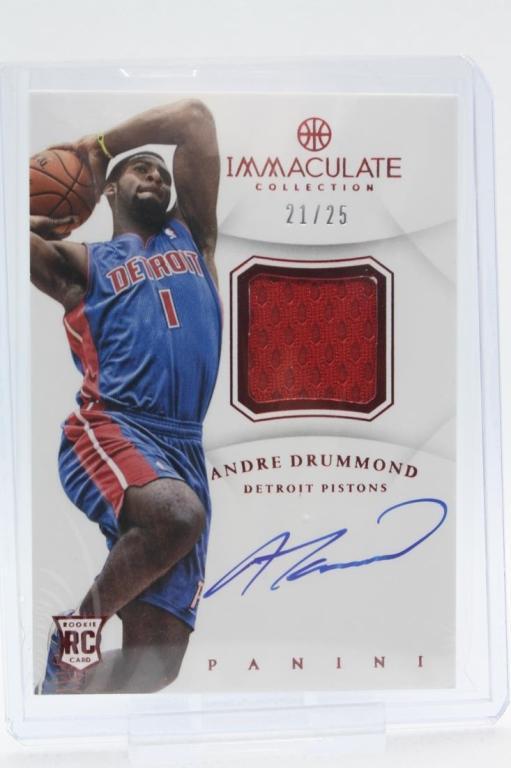 2012-13 Panini Immaculate, Andre Drummond #AP-DD, (1 of 2)
