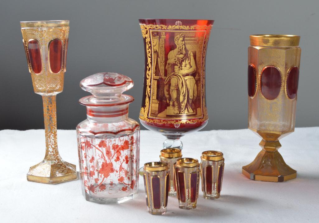 Collection of Bohemian Glass (1 of 6)