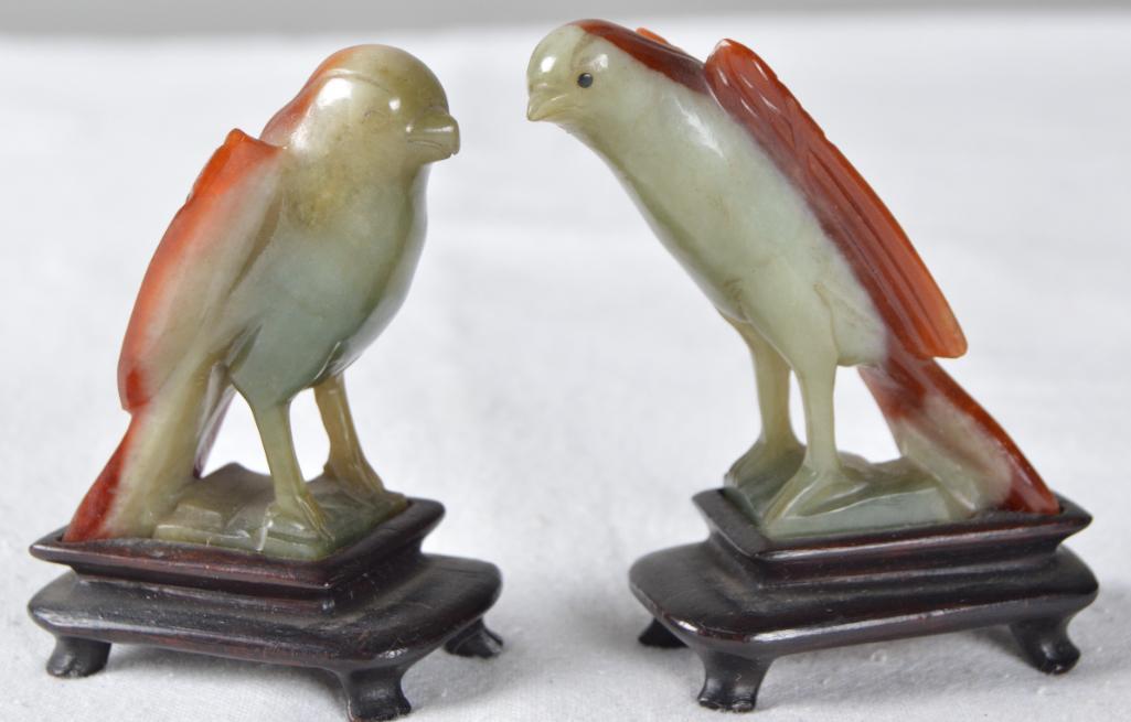 Two Russet Jade Carved Birds (1 of 3)