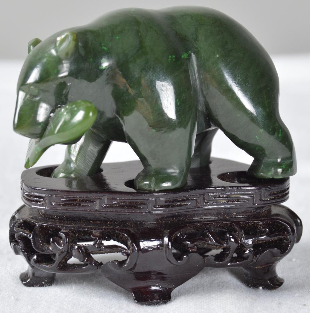 Carved Jade Bear (1 of 3)