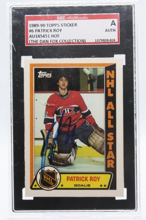 1989 Topps Sticker, Patrick Roy #6, (A) (1 of 2)