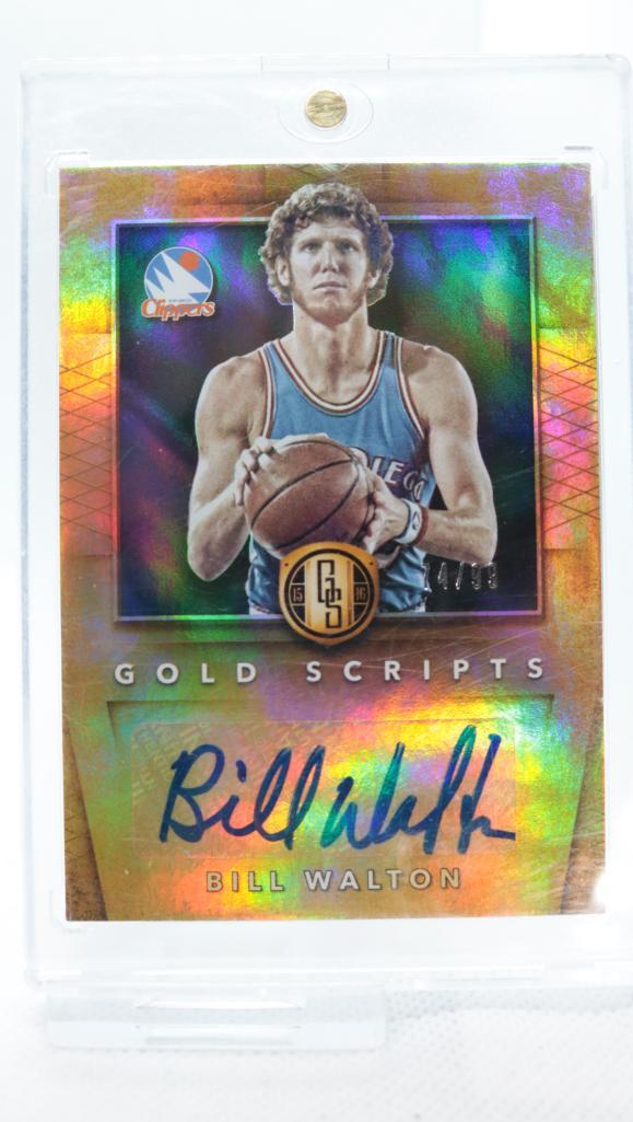 2015-16 Panini Gold Standard, Bill Walton #SC-BW, (A): 2015-16 Panini Gold Standard, Bill Walton, Card #SC-BW, 24/99; Autograph