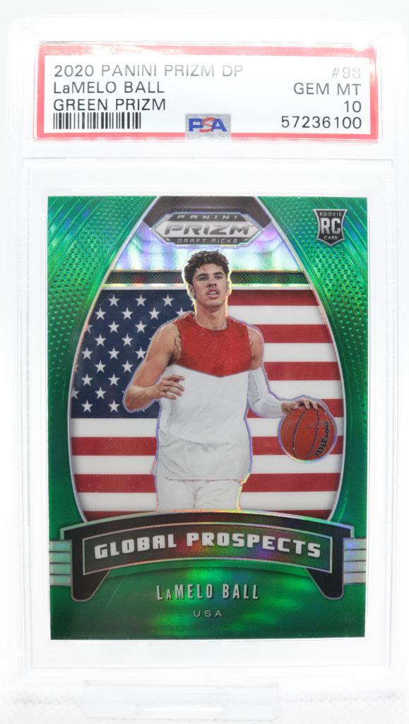2020 Prizm Draft Picks - Green Prizm, LaMelo Ball #98, (R) (1 of 2)