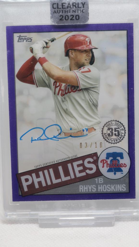 2020 Topps Clearly Authentic, Rhys Hoskins #TBA-RH, (A) (1 of 2)