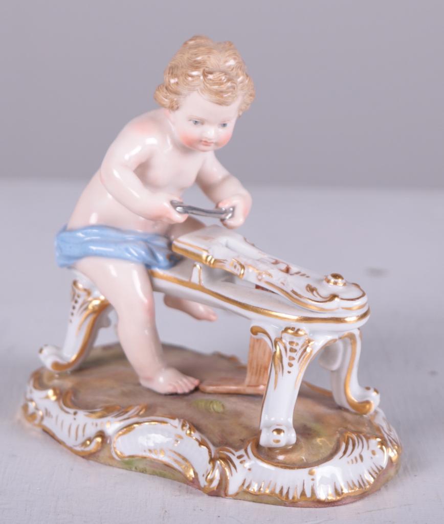 Meissen Figurine of a Boy Woodworking (1 of 7)
