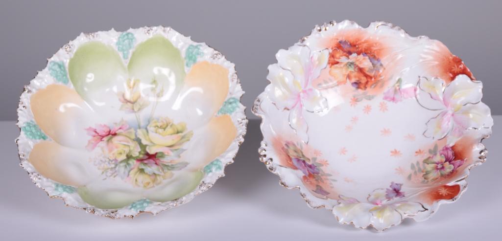 Two Unmarked RS Prussia Bowls (1 of 8)