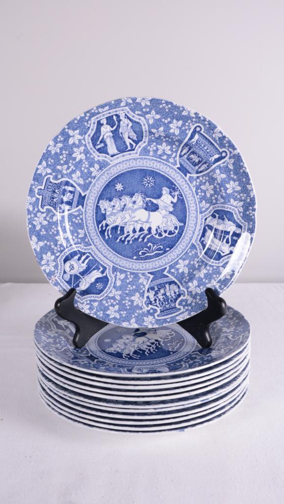 Twelve Copeland Spode Plates in Greek Pattern (1 of 5)