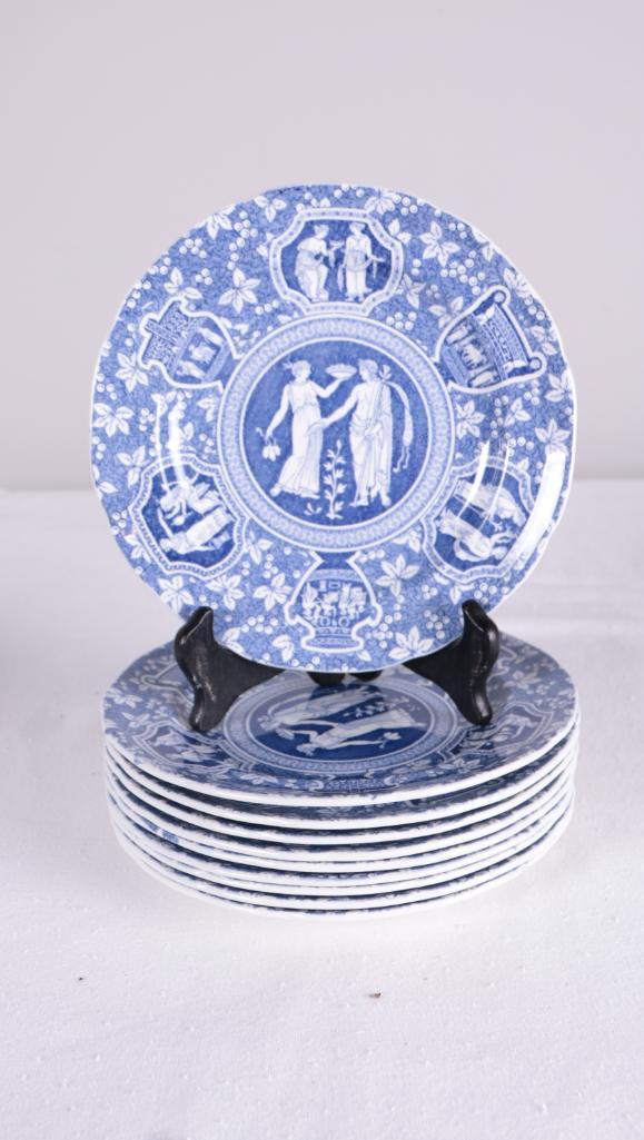 Ten Copeland Spode Plates in Greek Pattern (1 of 4)