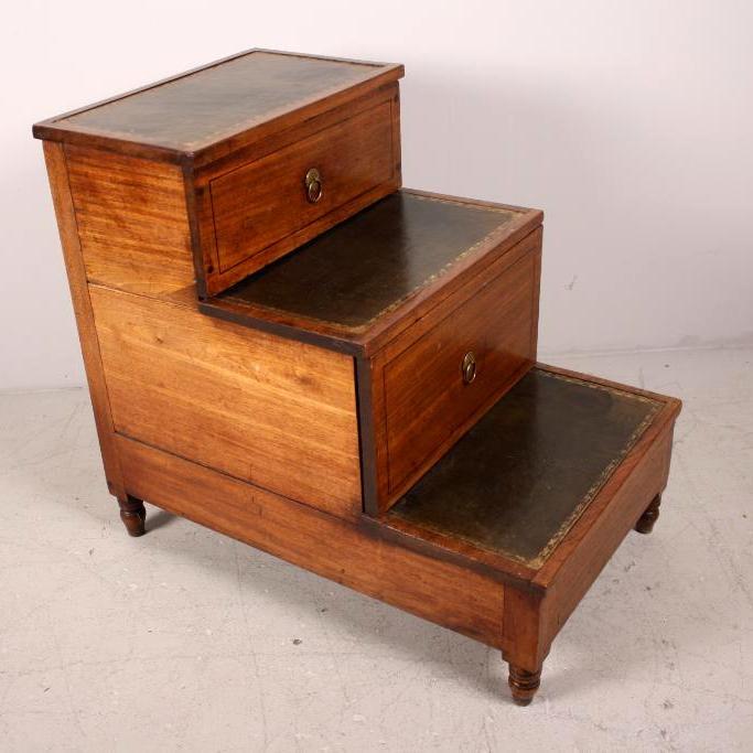 George III Mahogany Commode Library Steps (1 of 14)
