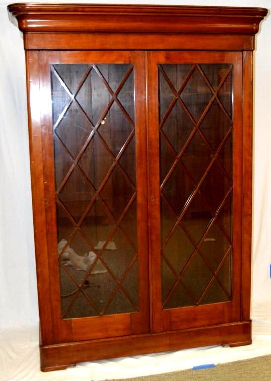 Late Federal Glazed Cherry Bookcase (1 of 9)