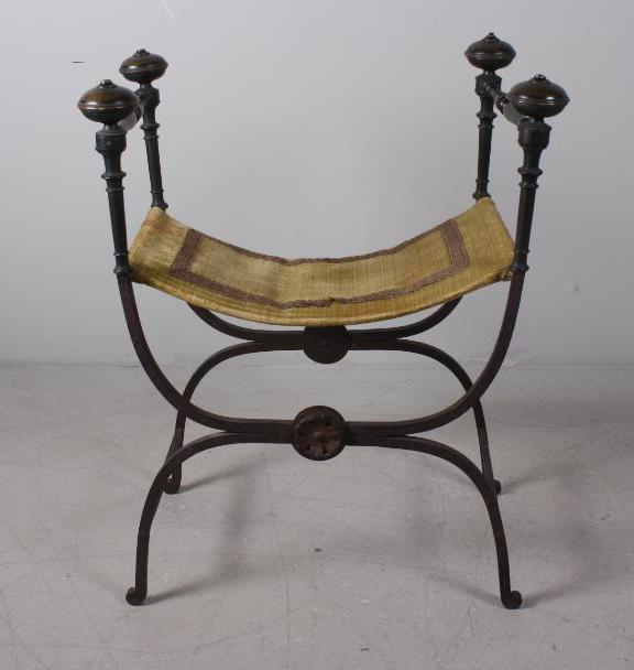 Wrought Iron Savonarola Chair (1 of 6)