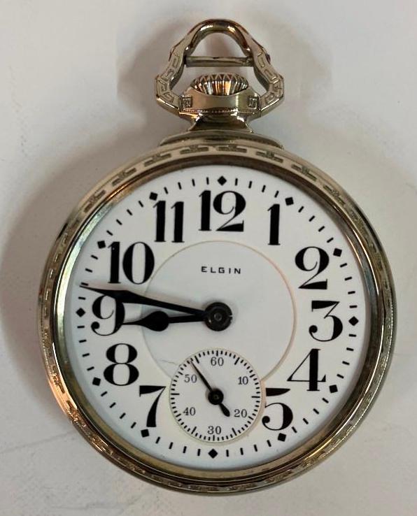 1912 Elgin Veritas 23 Jewel Railroad Pocket Watch (1 of 6)