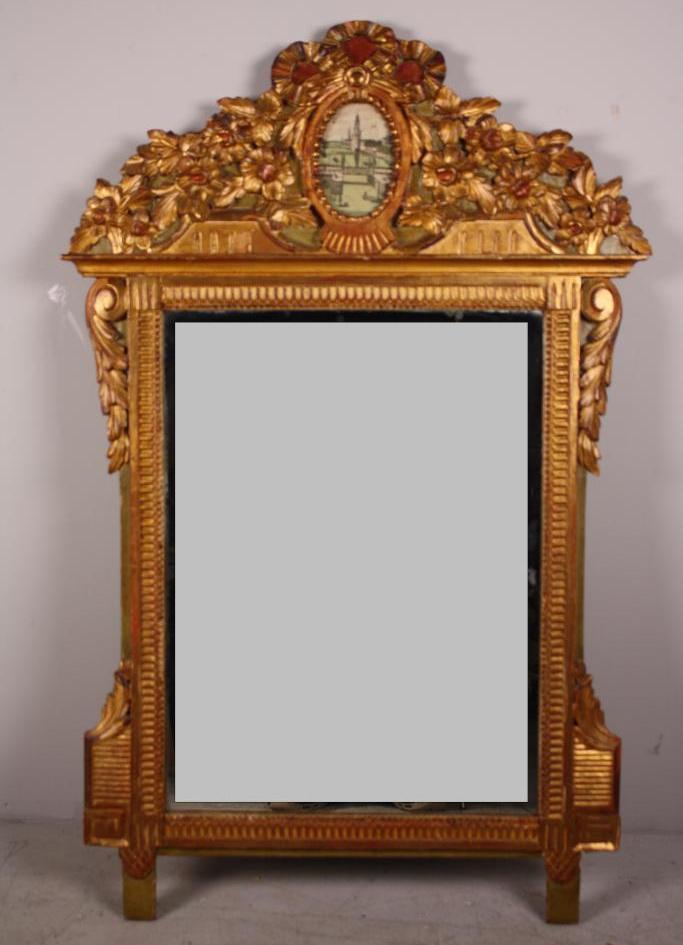 Continental Neoclassical Giltwood Mirror (1 of 8)