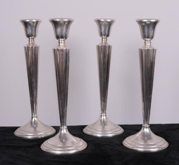 Four Silver Candlesticks (1 of 6)