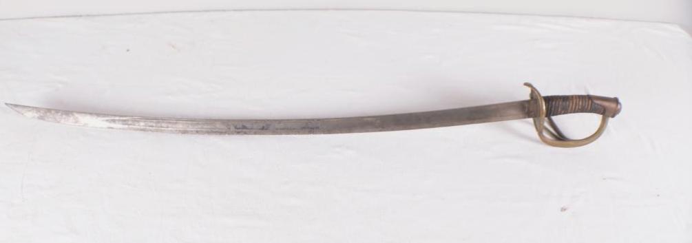 EH Otto Curdts Military Sword: Of usual form, blade stamped "EH Otto Curdts" and "Solingen", 19th Century. 42 inches long NOTE: Blade is severely nicked
