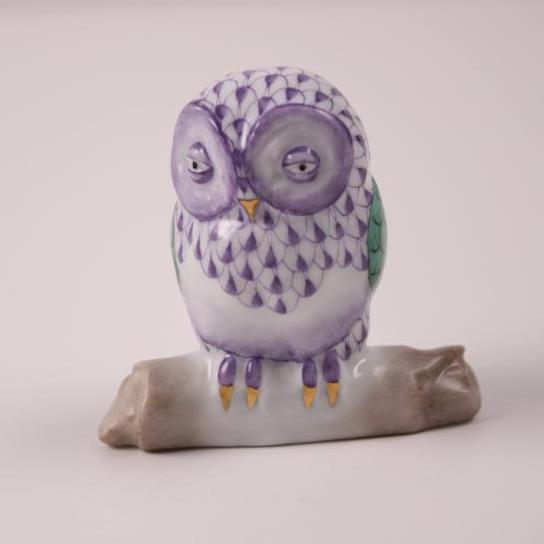 Herend Figurine - Owl on Branch (1 of 6)