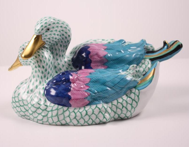 Herend Figurine - Pair of Ducks - Large (1 of 7)