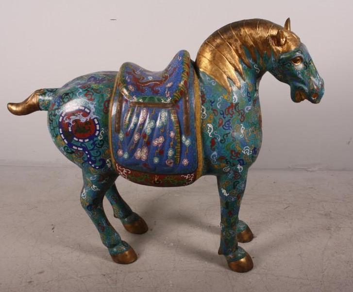 Large Cloisonne Enamel Figure of a Horse (1 of 7)