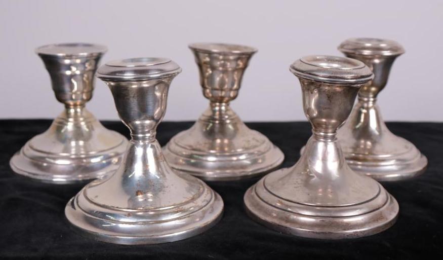 Five Silver Candlesticks (1 of 4)