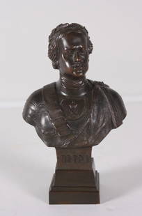 20th C. Bronze Bust of Peter The Great: A patinated bust of Tsar Peter The Great, signed H. Garahob and dated 1999Dimensions: H 6.5 x W 4 x D 2 inchesNOTE: Good overall  Property from the Estate of Bill Ford, Paducah, KY