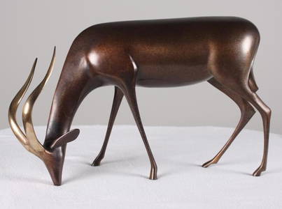 Loet Vanderveen Grazing Impala Sculpture