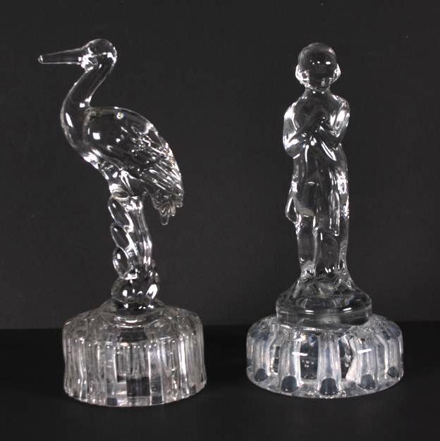 Two Cambridge Glass Flower Frogs (1 of 9)