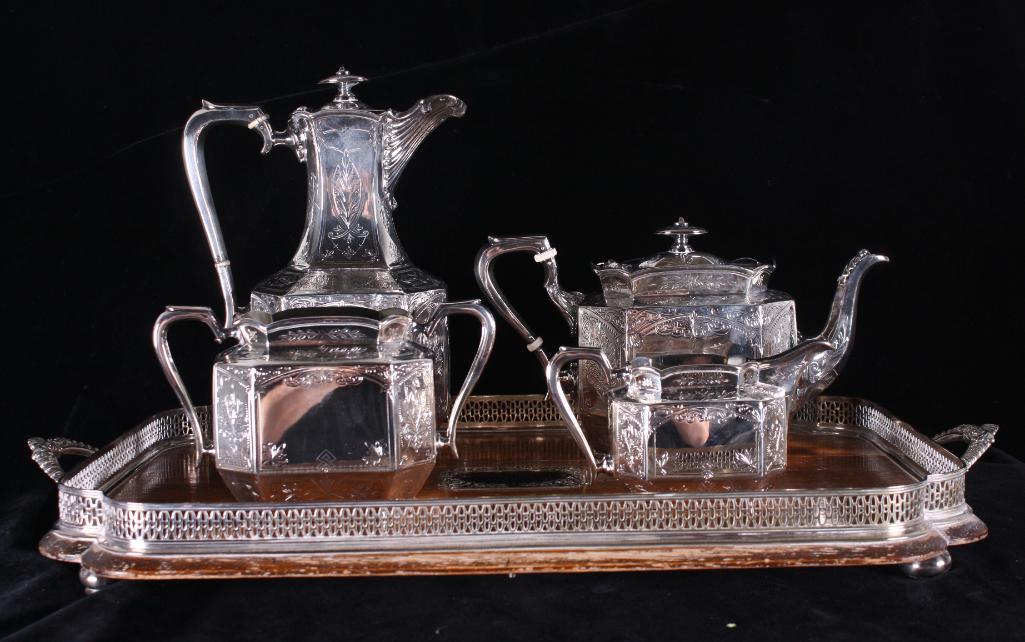 Roberts & Belk Sheffield Silverplate Tea Service (1 of 10)