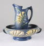 Roseville Pottery Freesia Washbasin and Pitcher