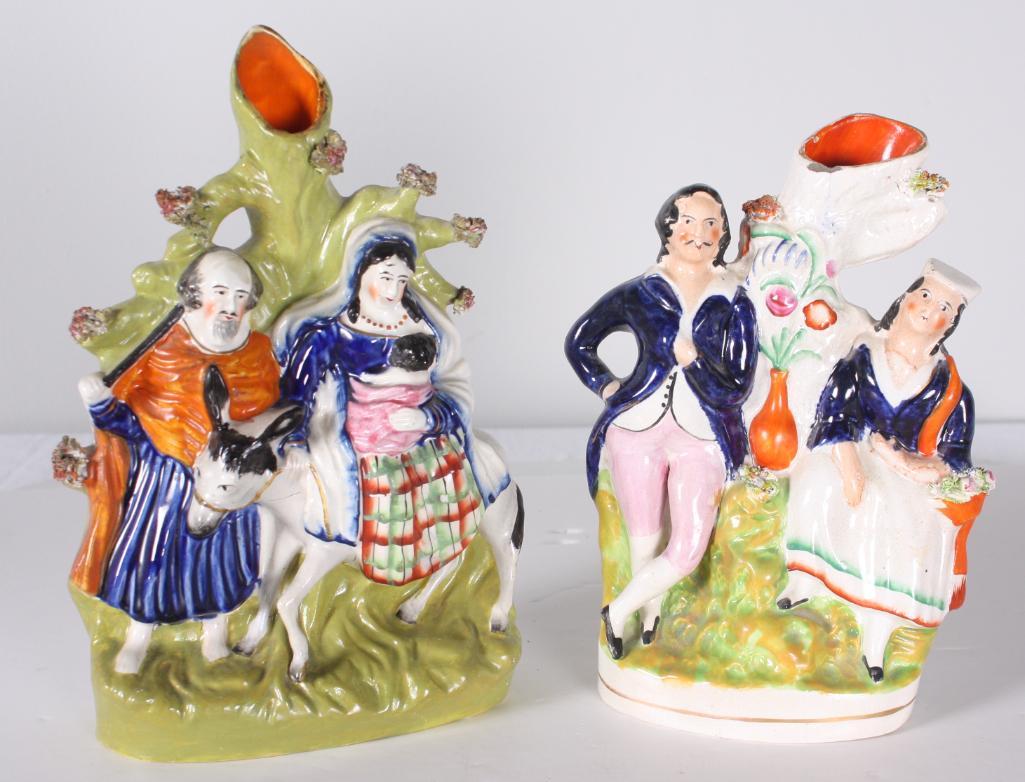 Two Staffordshire Spill Vases (1 of 7)