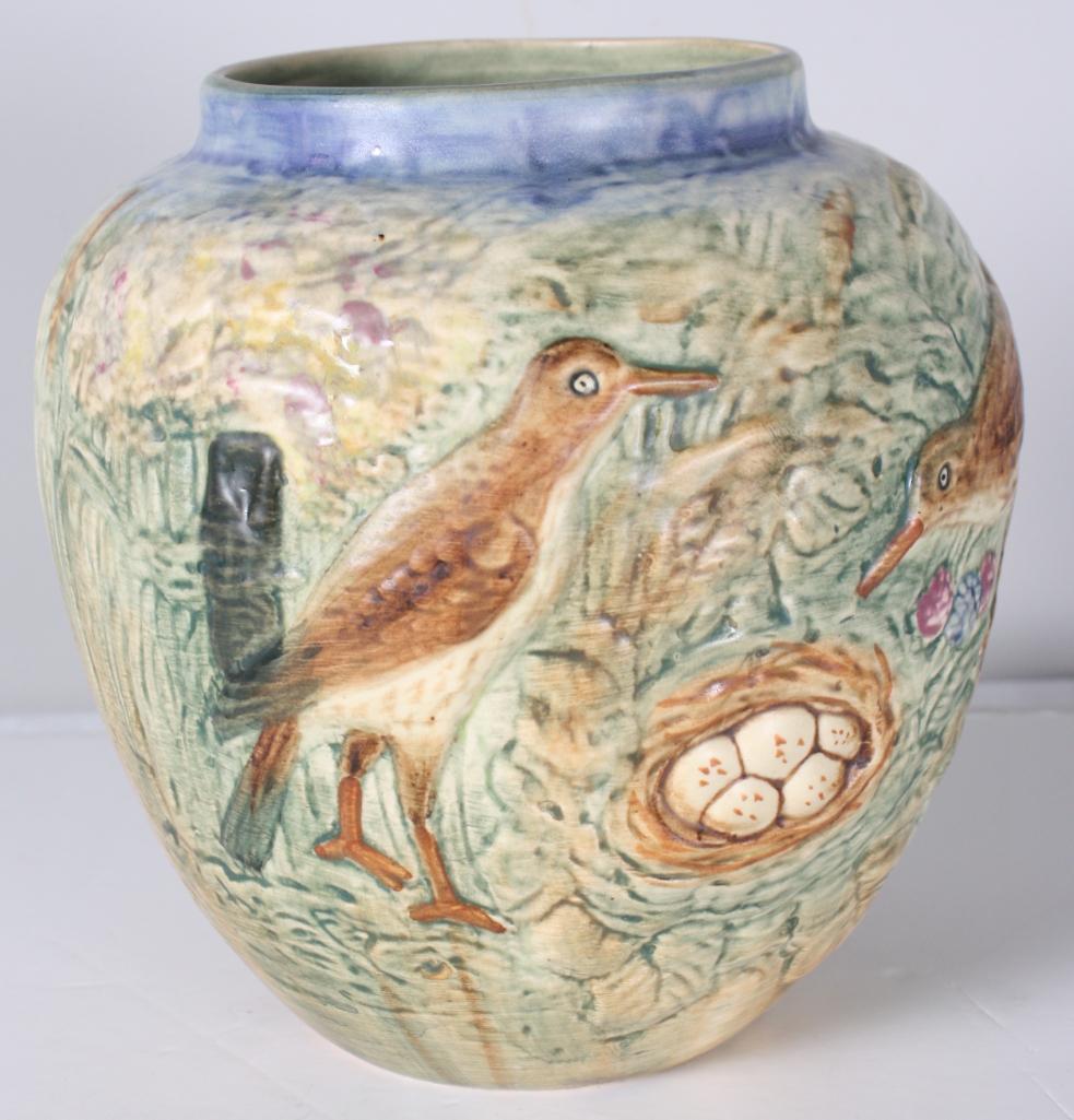 Weller Pottery Glendale Bird Vase Auction