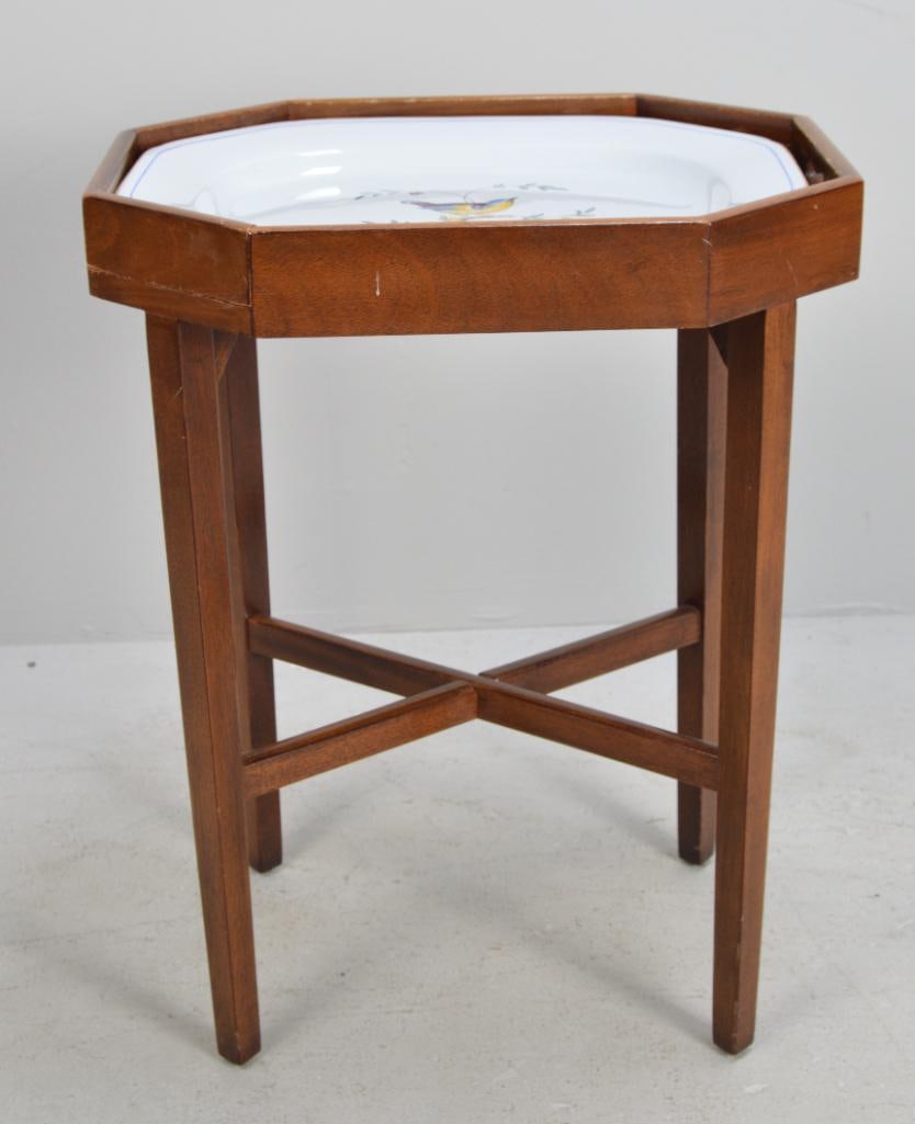 Spode "Queen's Bird" Platter on Fitted Table (1 of 4)