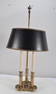 Three Light Brass Table Lamp