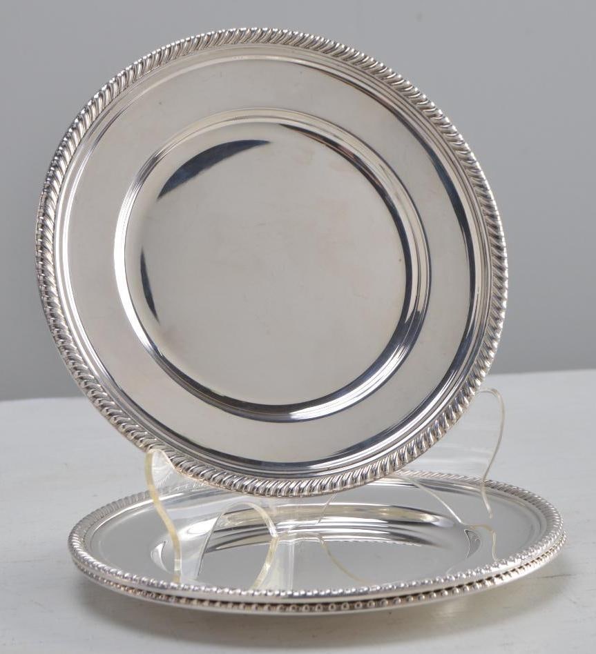 Three Gorham Sterling Silver Bread Plates (1 of 4)