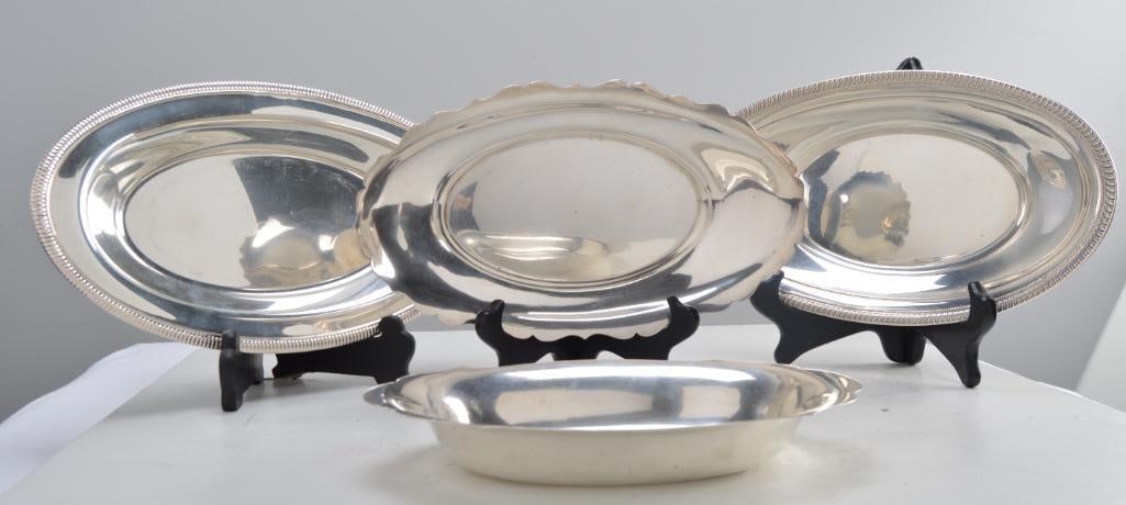 Four Sterling Silver Oblong Dishes (1 of 6)