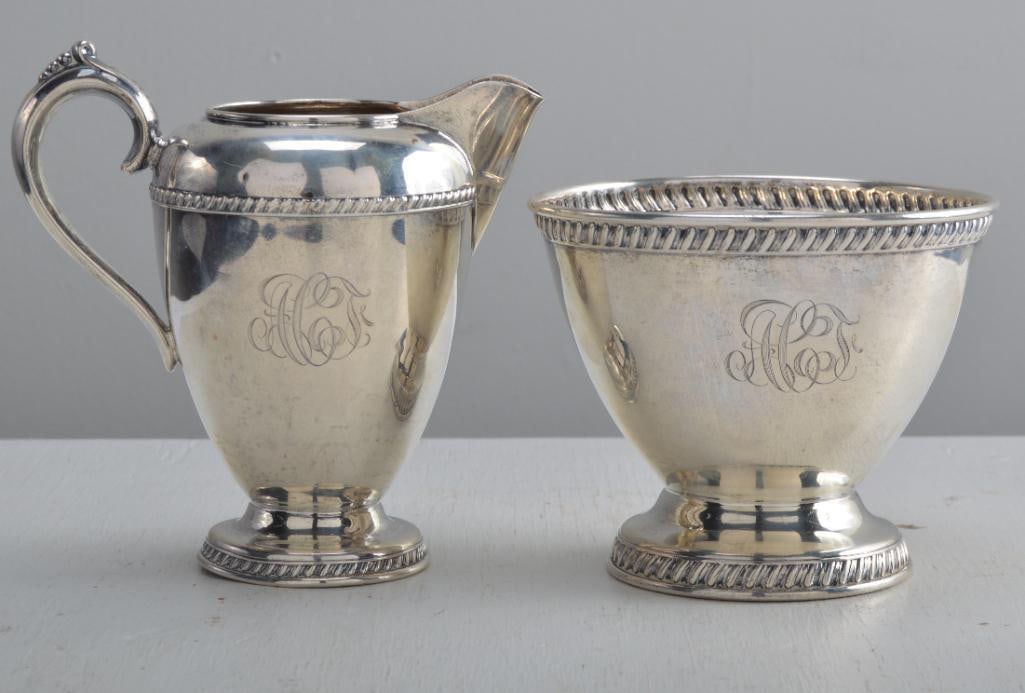 Viking Sterling Silver Waste Bowl and Creamer (1 of 4)