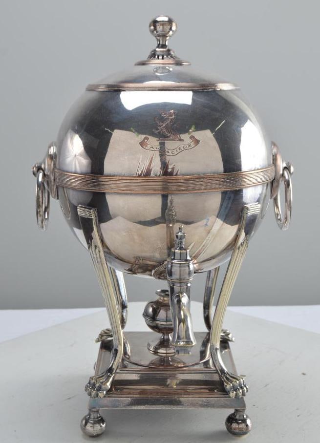 English Neoclassical Silverplate Samovar (1 of 5)