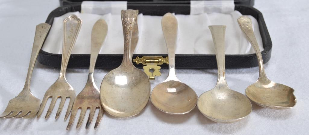Seven (7) Sterling Child's Utensils (1 of 3)