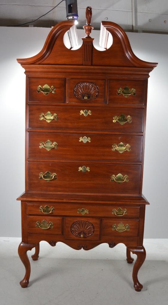 Queen Anne Style Cherry Chest on Stand (1 of 9)