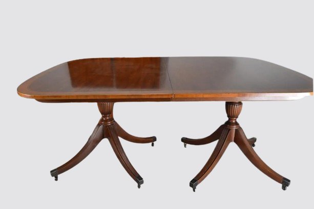 Regency Style Mahogany Two Pedestal Dining Table (1 of 7)